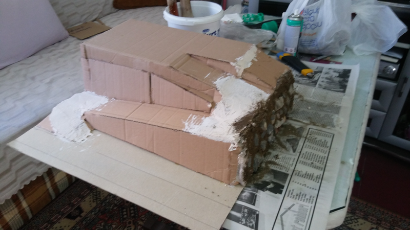 I finally started the plaster work.